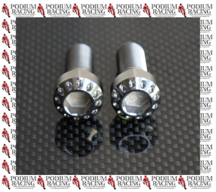 DUCATI MULTISTRADA 1100 1200 SILVER TITANIUM REAR VIEW MIRROR BOLT SET (2PCS) - Image 3