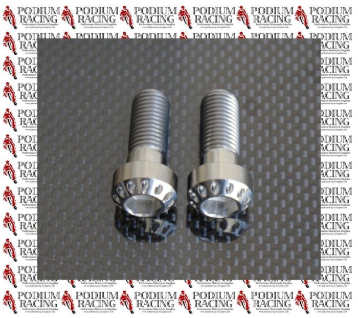 DUCATI MULTISTRADA 1100 1200 SILVER TITANIUM REAR VIEW MIRROR BOLT SET (2PCS)