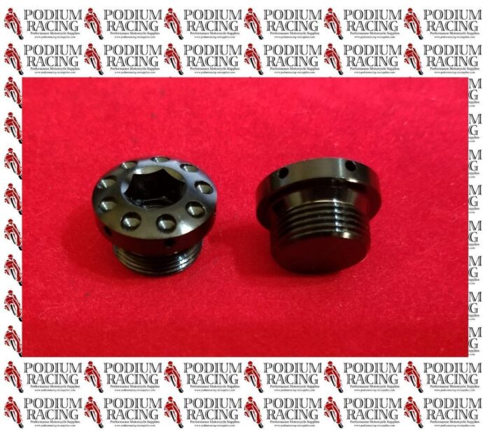 DUCATI PANIGALE 1299 959 BLACK TITANIUM ENGINE PLUG 77913541A 2 PCS