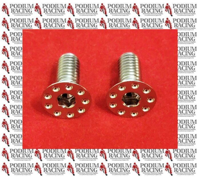 DUCATI PANIGALE V4 V4S SILVER TITANIUM GENERATOR COVER SCREWS 2 PCS 77750494C