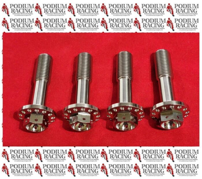 DUCATI PANIGALE V4 v4S SILVER TITANIUM ENGINE TO FRONT FRAME BOLTS 7791A842AA