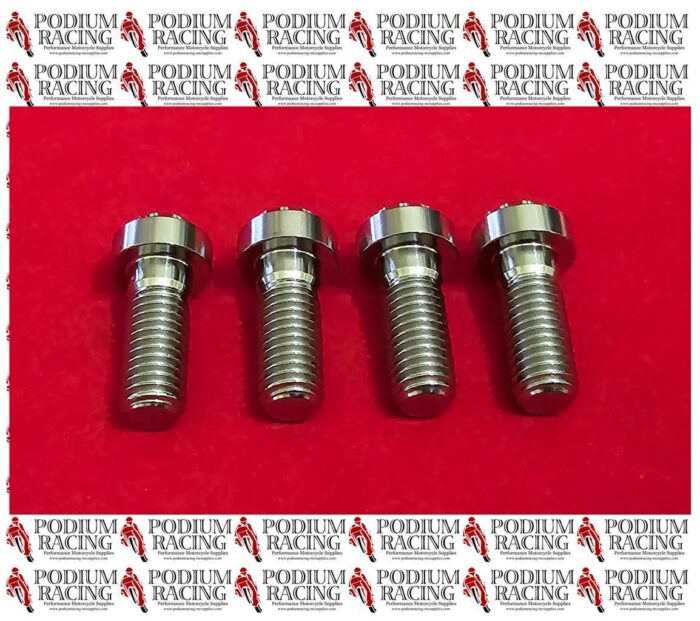 DUCATI PRE 2005 SPORT TOURING SILVER DIMPLED TITANIUM FRONT CALIPER BOLTS - Image 4