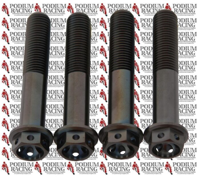 RACE DRILLED DUCATI BLACK TITANIUM FRONT CALIPER BOLTS 749 999 999S 999R