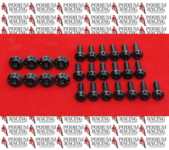 DUCATI 848 BLACK TITANIUM FAIRING SCREWS / BOLTS (SET OF 27)