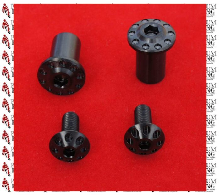 DUCATI BLACK TITANIUM KEY GUARD SCREWS / BOLTS 1199 PANIGALE (SET OF 4)