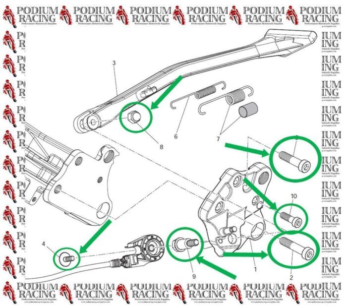 DUCATI DIAVEL SILVER TITANIUM KICK STAND SIDE STAND BOLT SET (4PCS) - Image 4