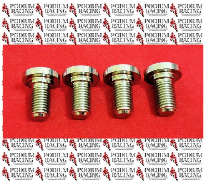 DUCATI DIAVEL SILVER TITANIUM REAR DISK BRAKE BOLTS 4 PCS 77918261AA