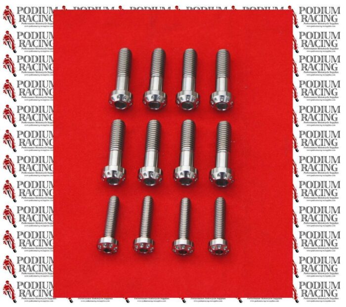 DUCATI MULTISTRADA SILVER TITANIUM TRIPLE TREE BOLTS SET OF 9 PCS ALL MODELS