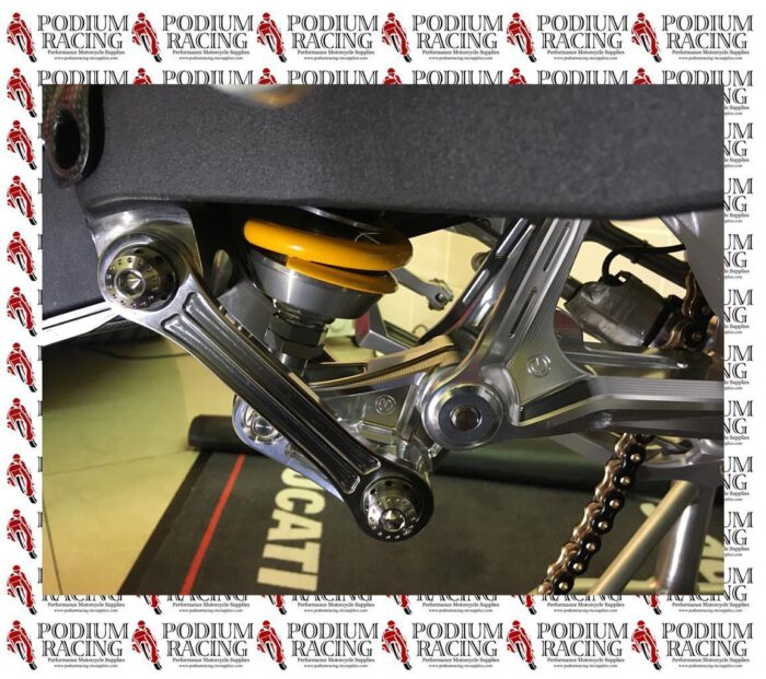 DUCATI PANIGALE V4 2ND GEN BLACK TITANIUM RIDE HEIGHT REACTION ROD 37212211AA - Image 9