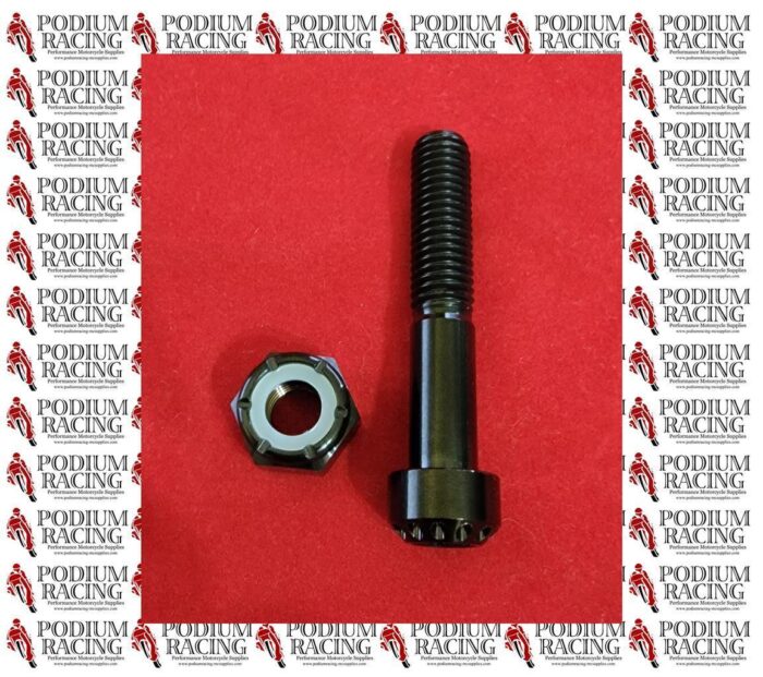M10 TITANIUM BLACK BOLT WITH LOCKING NUT SIZE M10 x 55MM x 1.5MM
