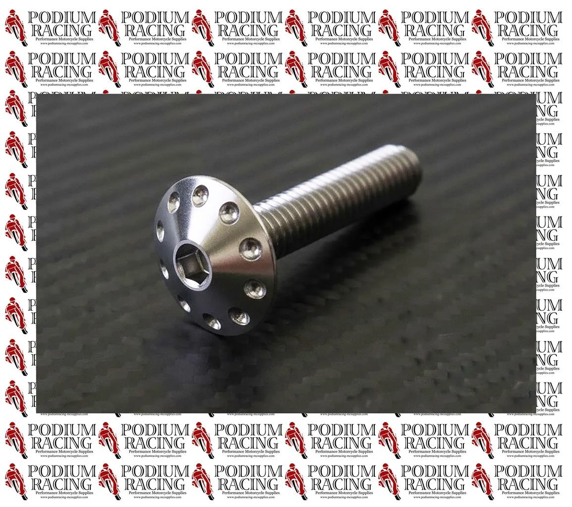 M5 TITANIUM BOLTS SILVER OR BLACK PANCAKE HEAD 30 & 25MM THREAD LENGTH - Image 7