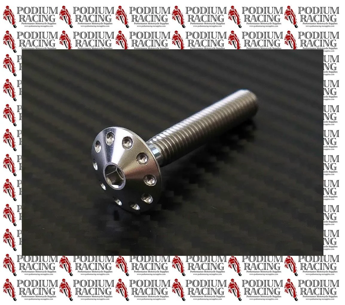 M5 TITANIUM BOLTS SILVER OR BLACK PANCAKE HEAD 30 & 25MM THREAD LENGTH - Image 8