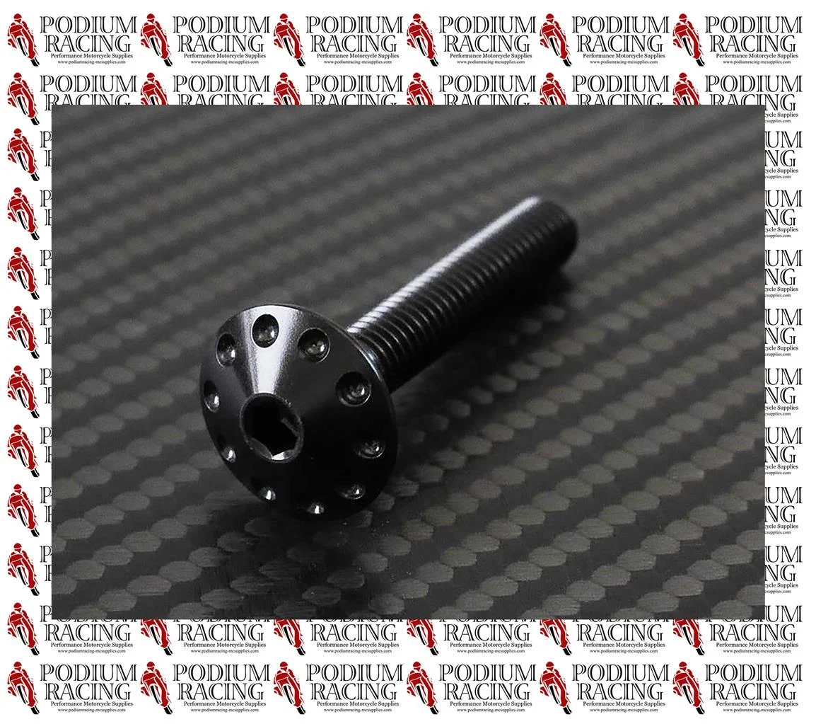 M5 TITANIUM BOLTS SILVER OR BLACK PANCAKE HEAD 30 & 25MM THREAD LENGTH - Image 12