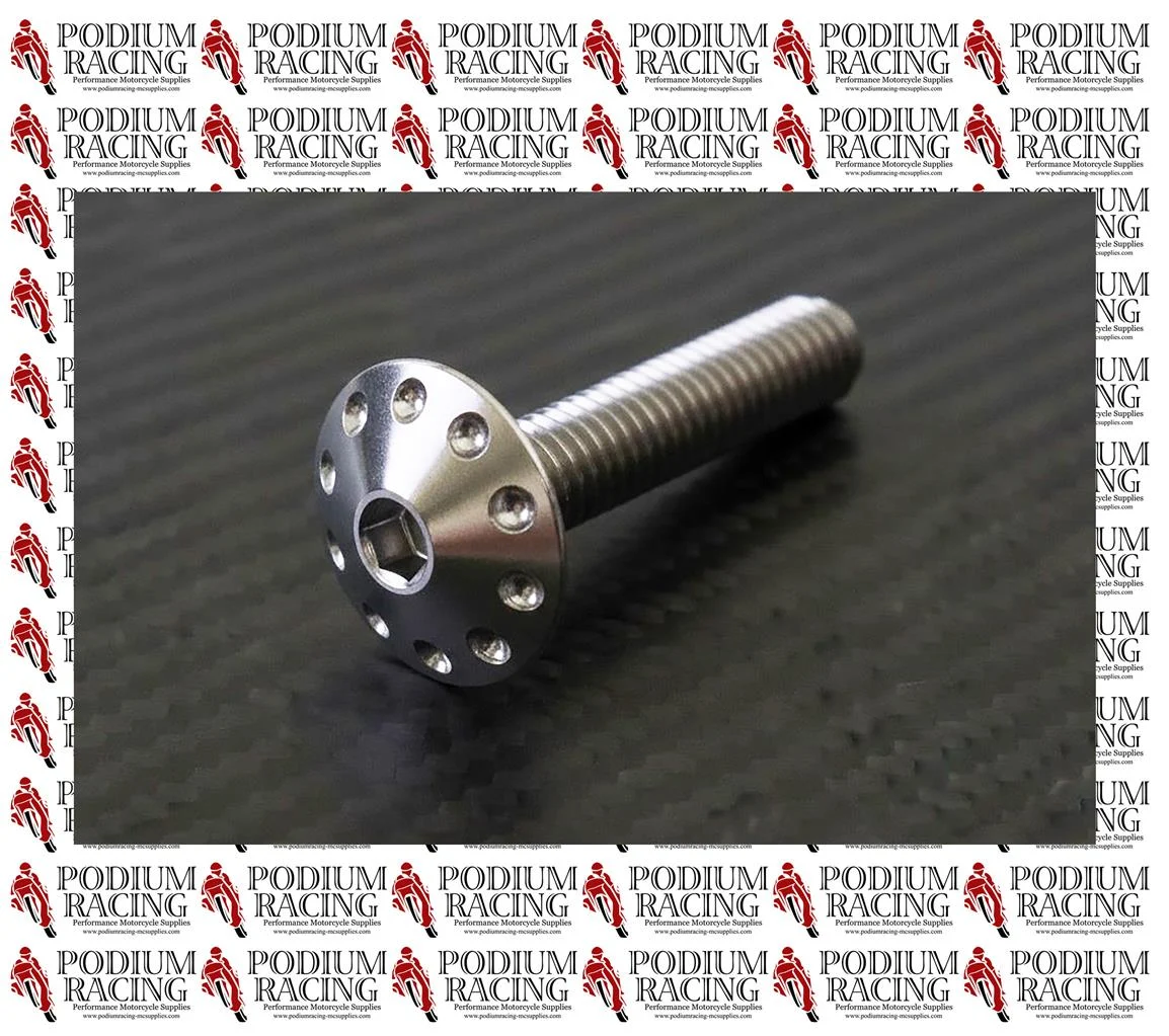 M5 TITANIUM BOLTS SILVER OR BLACK PANCAKE HEAD 30 & 25MM THREAD LENGTH - Image 9