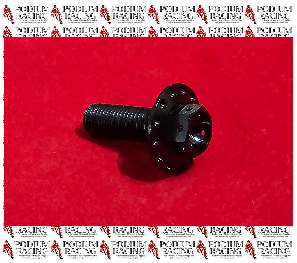 DUCATI BLACK TITANIUM FRONT SPROCKET BOLT FOR SAFETY WIRE RACE 77154337C - Image 3