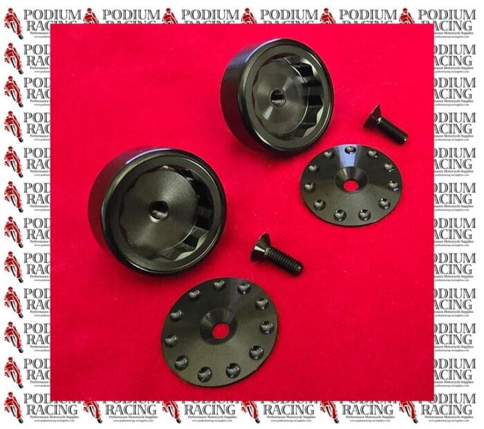 DUCATI MONSTER 821 TITANIUM SWINGARM PIVOT BOLTS BLACK WITH COVER 7791821AB - Image 4