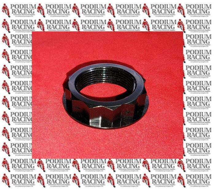 DUCATI PANIGALE 899 959 BLACK TITANIUM BI-HEX 12 POINT REAR AXLE NUT 75011891AA