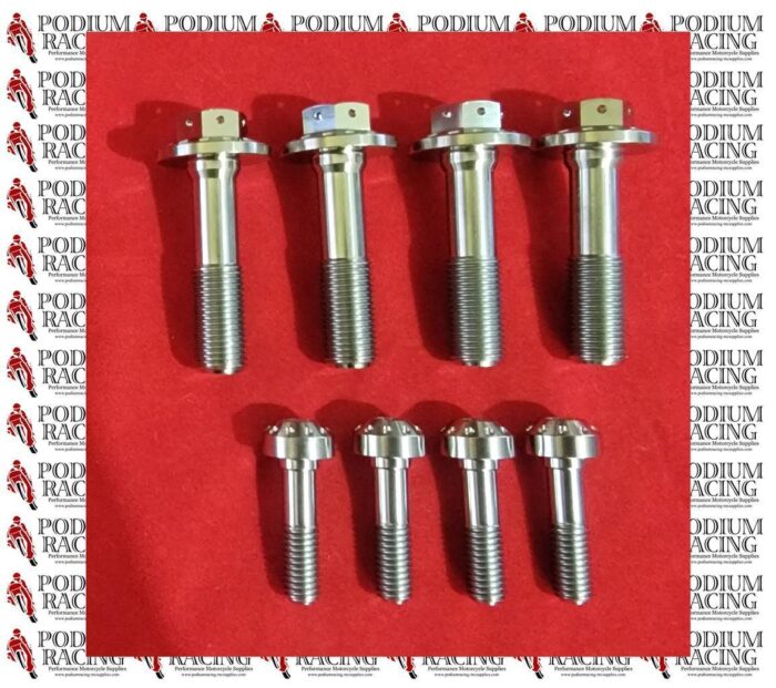 DUCATI PANIGALE V4 SILVER TITANIUM ENGINE TO FRONT & REAR FRAME BOLTS 7791A842AA