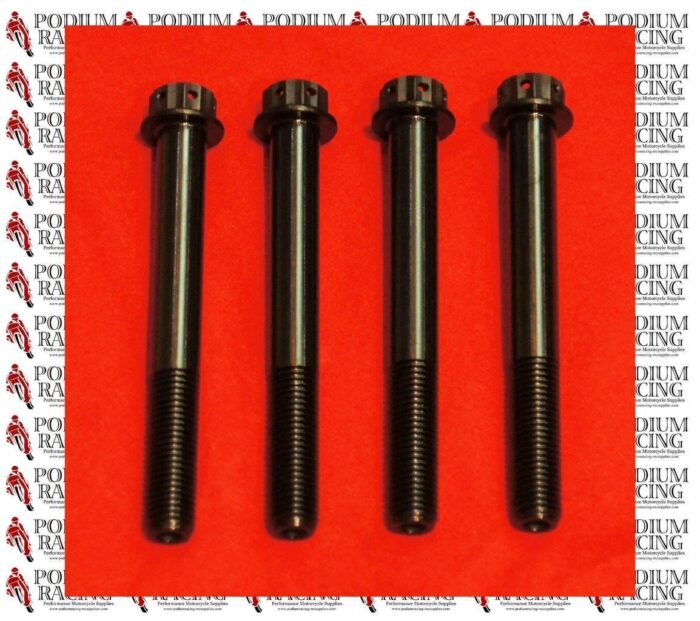 TITANIUM BLACK 85mm LIGHT WEIGHT HOLLOW SAFETY DRILLED RACE CALIPER BOLTS 4 PCS