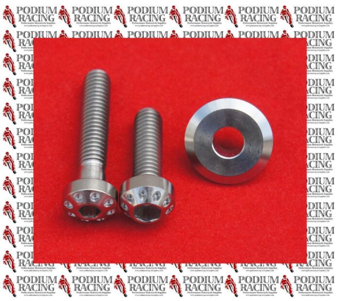 DUCATI 1299 959 PANIGALE SILVER TITANIUM STEERING DAMPER BOLT SET OF 3PCS