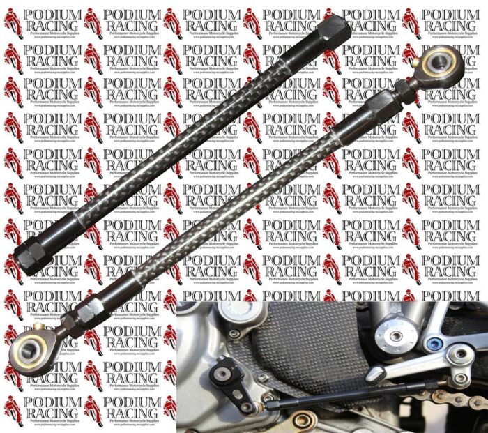 DUCATI MONSTER BLACK TITANIUM & CARBON FIBER GEAR SHIFT ROD & ROD END