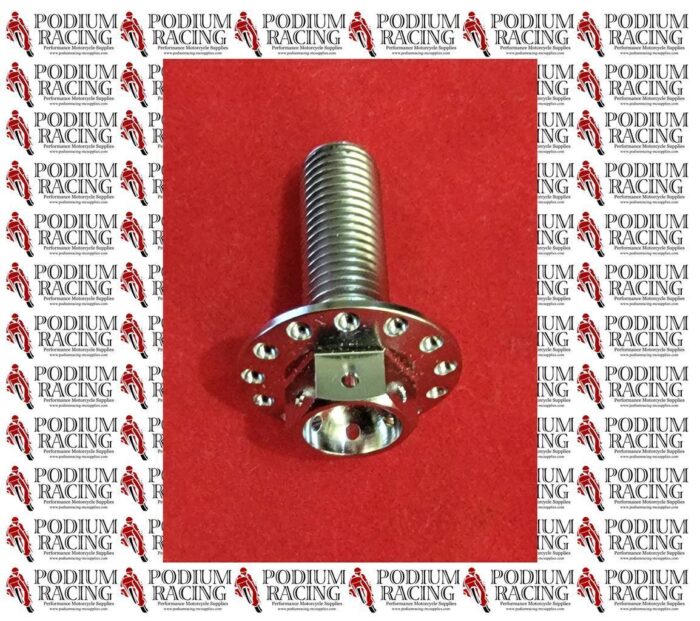 DUCATI PANIGALE 959 1299 SILVER TITANIUM FRONT SPROCKET BOLT FOR SAFETY WIRE