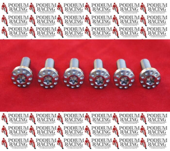 DUCATI PANIGALE V4 V4S TRICOLORE SILVER TITANIUM CLUTCH COVER SCREWS OF 6PCS