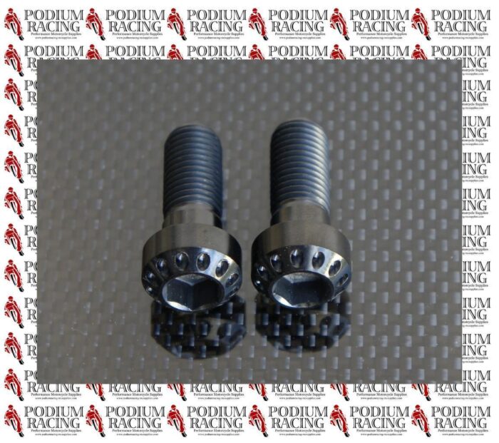 DUCATI STREETFIGHTER BLACK TITANIUM REAR VIEW MIRROR BOLT SET (2PCS) - Image 3