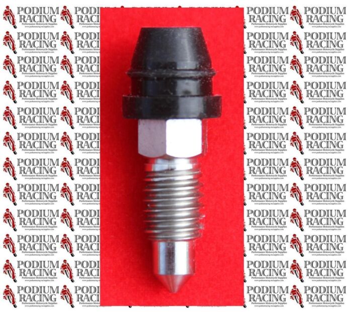DUCATI TITANIUM BREMBO SILVER BLEED NIPPLE (8 MM small) WITH RUBBER DUST CAP
