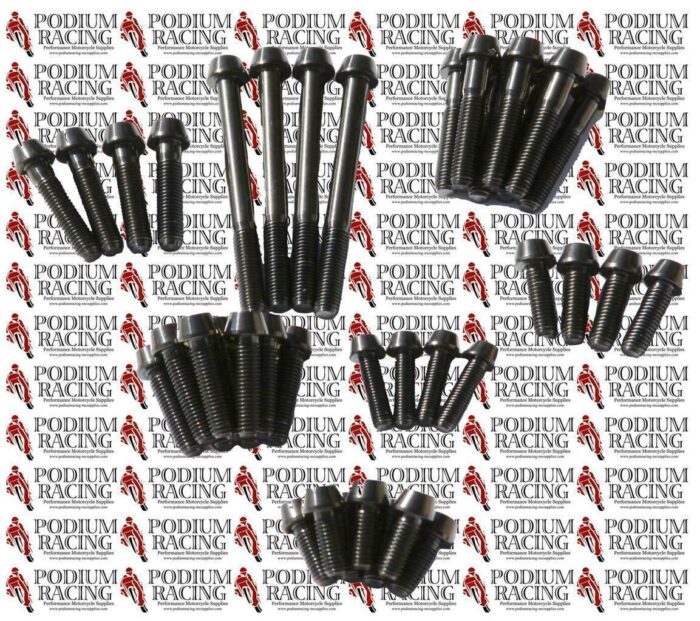 DUCATI TITANIUM ENGINE CASE BOLT KIT BLACK MONSTER (AIR COOLED ENGINE MODELS)
