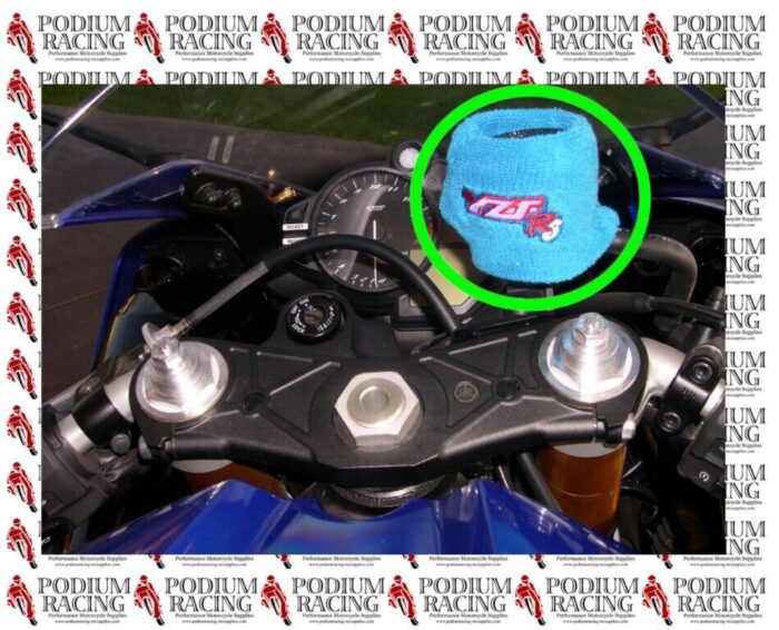 YAMAHA YZF-R R6 600 BRAKE RESERVOIR COVER - BLUE