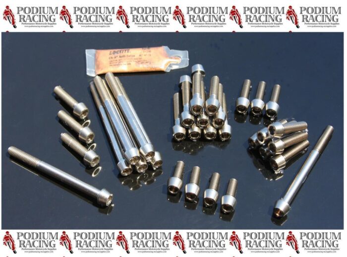 DUCATI DIAVEL TITANIUM ENGINE CASE BOLT KIT SILVER (43 pcs kit)