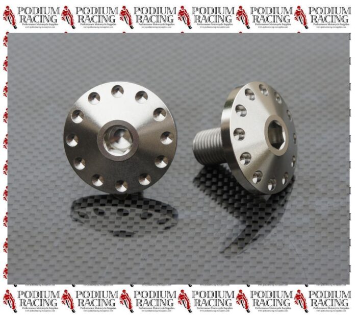 DUCATI MONSTER SILVER TITANIUM SWINGARM PIVOT BOLTS 2 PCS 1100 1000 800 796 696