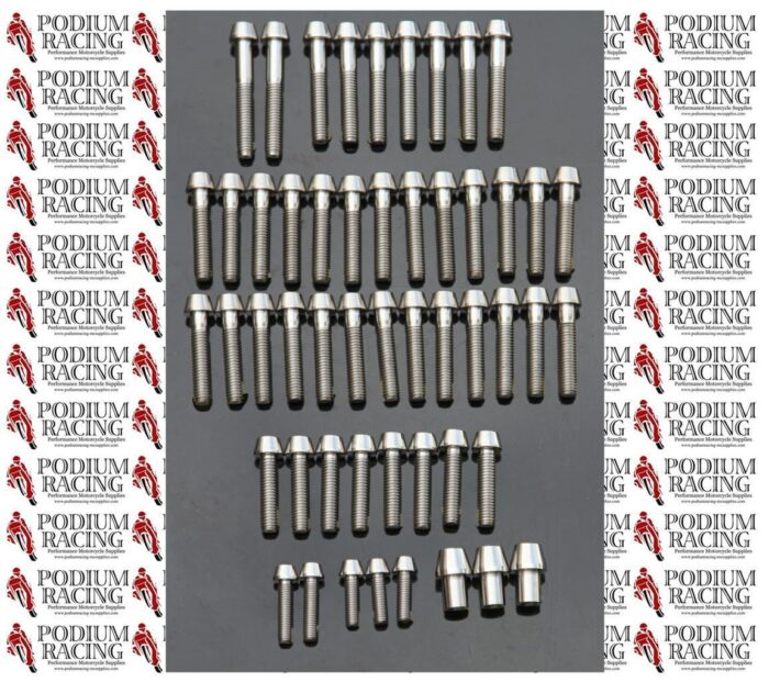 DUCATI PANIGALE 1199 TITANIUM 51 PIECE ENGINE CASE BOLT KIT SILVER