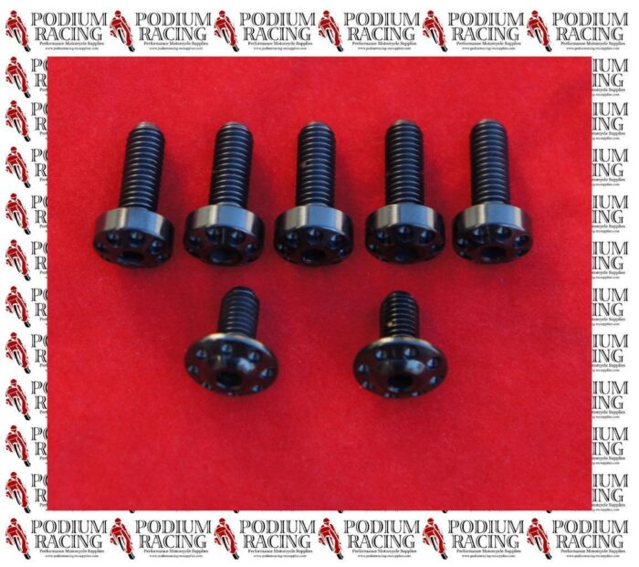 DUCATI PANIGALE V4 V4S TRICOLORE BLACK TITANIUM EXHAUST COVER SCREWS OF 7PCS