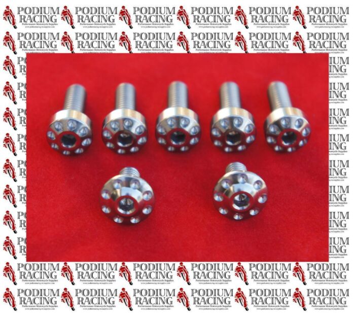 DUCATI PANIGALE V4 V4S TRICOLORE SILVER TITANIUM EXHAUST COVER SCREWS OF 7PCS