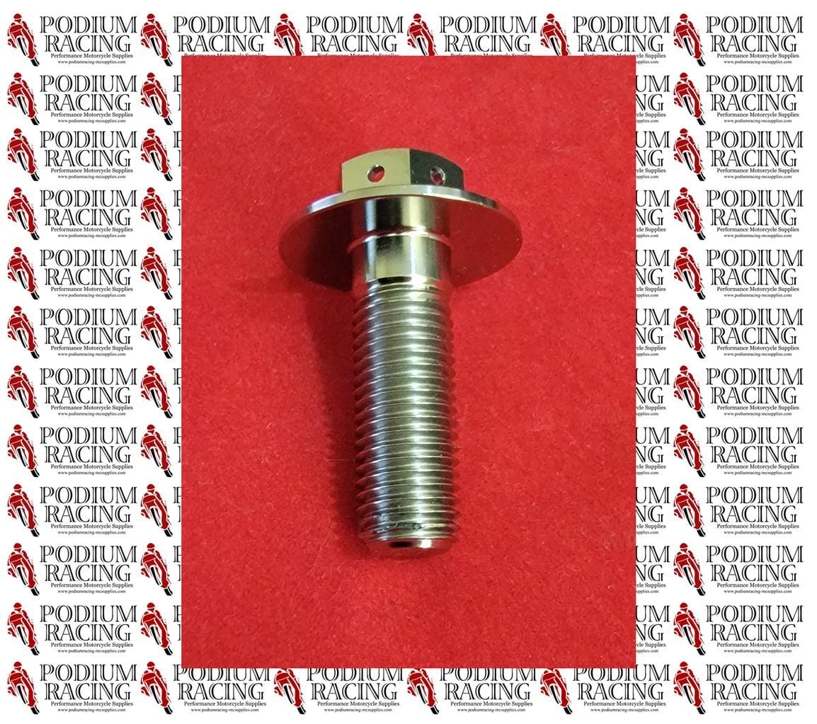 DUCATI SILVER TITANIUM FRONT SPROCKET BOLT FOR SAFETY WIRE RACE 77154337C - Image 3