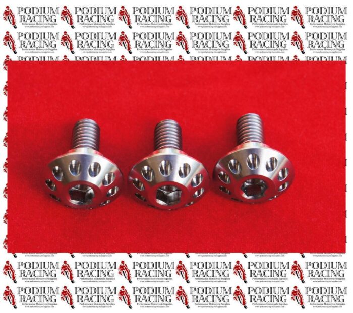 DUCATI SILVER TITANIUM REAR HUGGER BOLTS (3 PCS) 1198 ALL MODELS