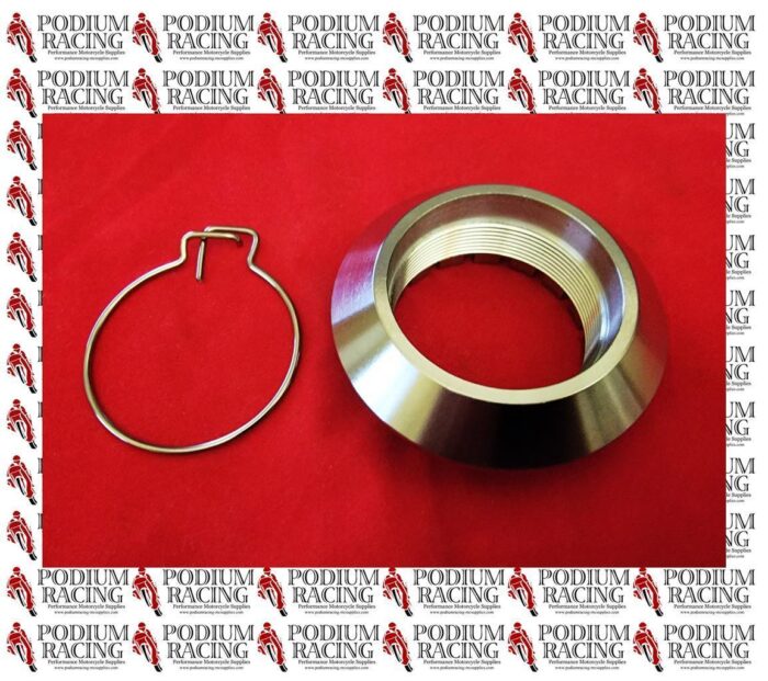 DUCATI TITANIUM SILVER REAR M48 CONE NUT & SPRING LOCK HYPERMOTARD 75012072AA - Image 3