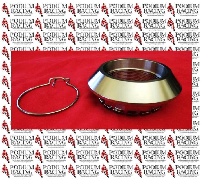 DUCATI TITANIUM SILVER REAR M48 CONE NUT & SPRING LOCK HYPERMOTARD 75012072AA - Image 4