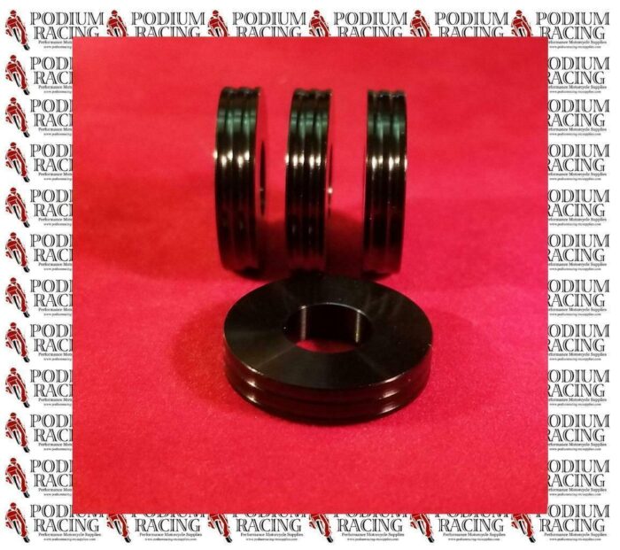 TITANIUM BLACK CALIPER SPACERS 5MM x 24MM FOR HIGH PERFORMANCE BREMBO CALIPERS