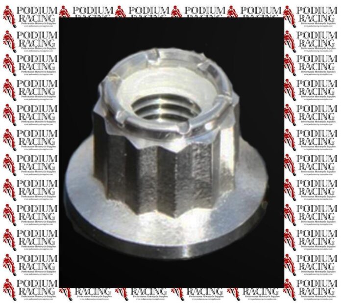 TITANIUM SILVER 12 POINT SPROCKET NUT M10 1.00MM YAMAHA HONDA SUZUKI KAWASAKI