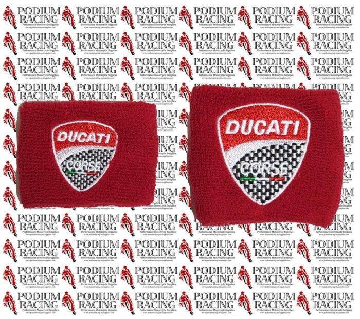DUCATI BRAKE & RESERVOIR COVERS SOCKS RED CARBON LARGE - BRAKE SMALL - CLUTCH