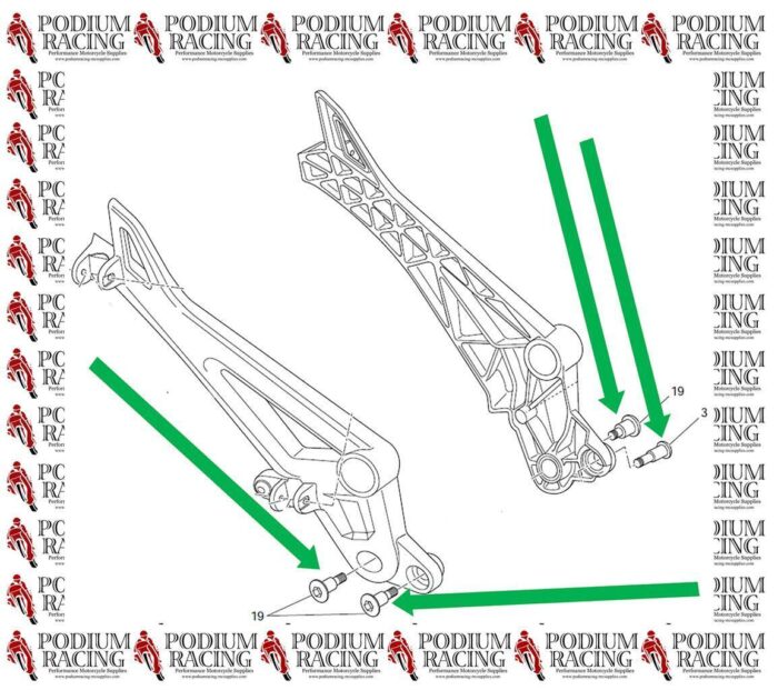 DUCATI HYPERMOTARD HYPERSTRADA SILVER TITANIUM FOOT PEG FOOTPEG BOLTS (4PCS) - Image 4