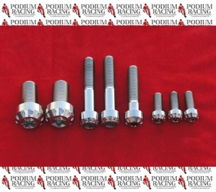 DUCATI PANIGALE 1199 899 SILVER TITANIUM SUSPENSION BOLT SET OF 8 PCS