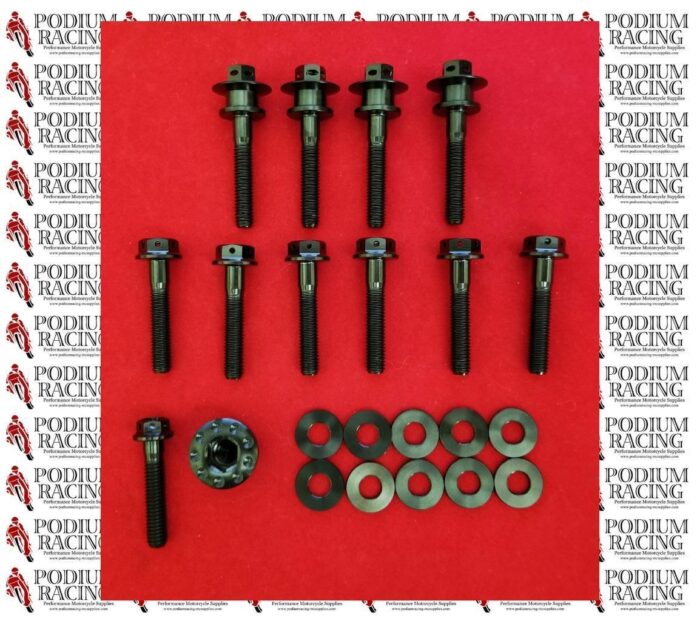 DUCATI PANIGALE 1199 BLACK TITANIUM CYLINDER HEAD CAM / COVER BOLTS