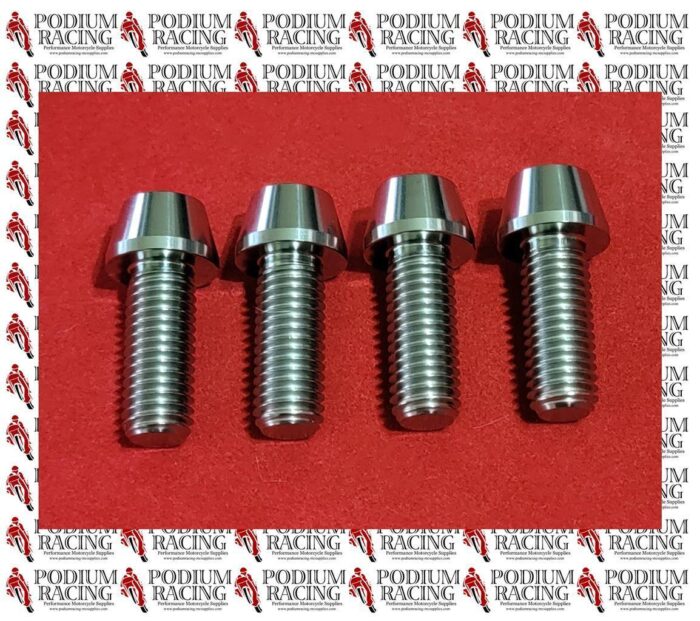 DUCATI PRE 2004 SUPERSPORT SILVER TITANIUM FRONT CALIPER BOLTS SET 77157542B