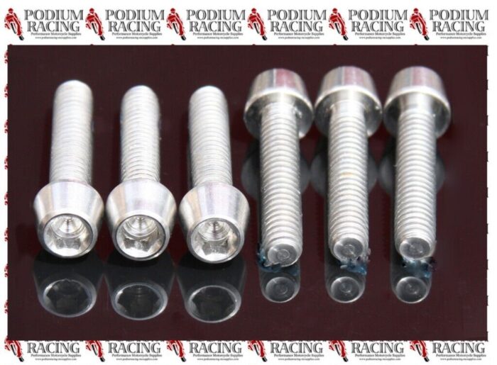 DUCATI SILVER TITANIUM TOP BOTTOM TRIPLE CLAMP 748 916 996 998