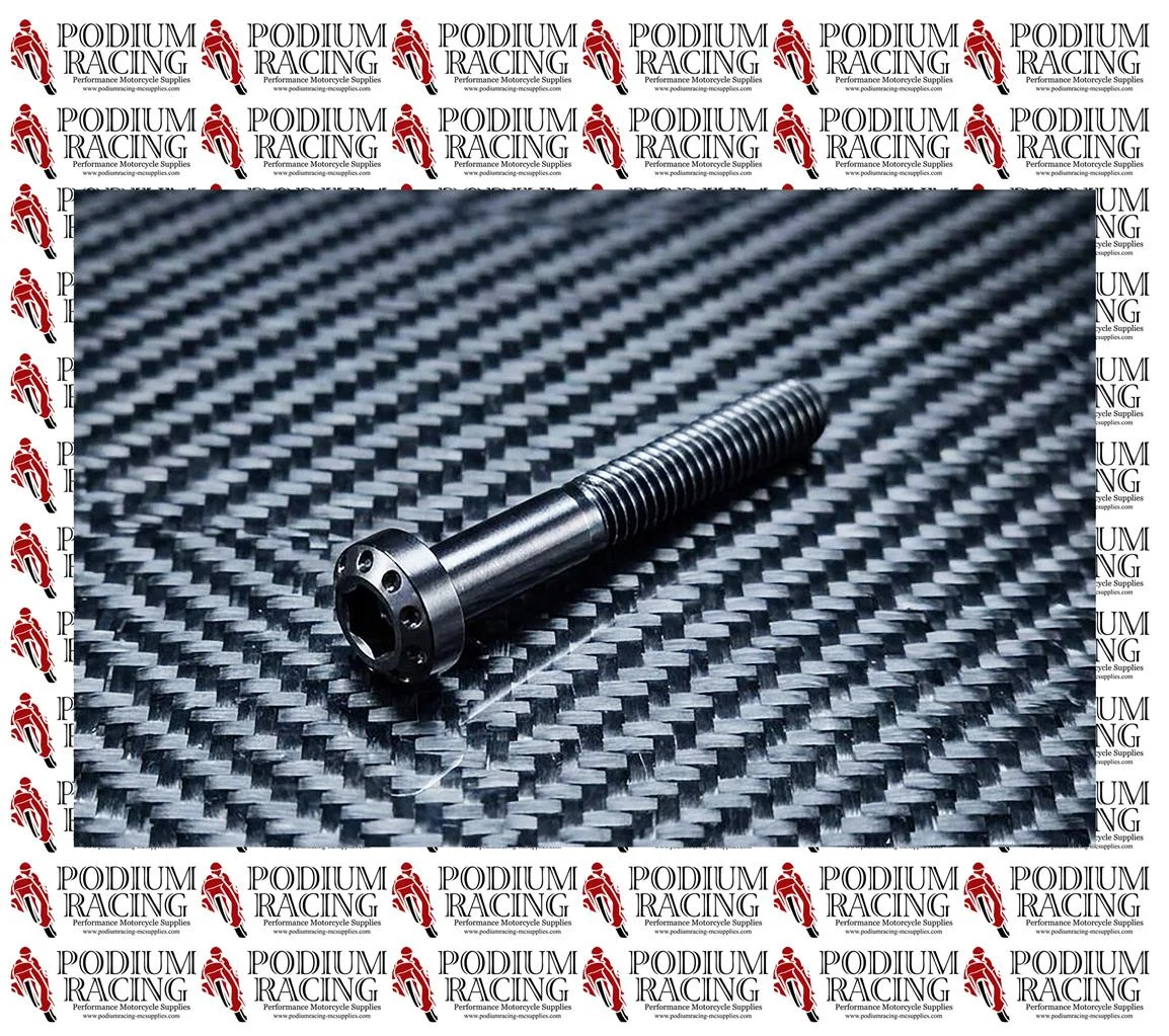 M6 TITANIUM BOLTS SILVER OR BLACK PANCAKE HEAD 50 & 40MM THREAD LENGTH - Image 6