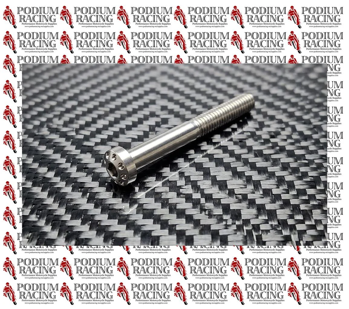M6 TITANIUM BOLTS SILVER OR BLACK PANCAKE HEAD 50 & 40MM THREAD LENGTH - Image 7